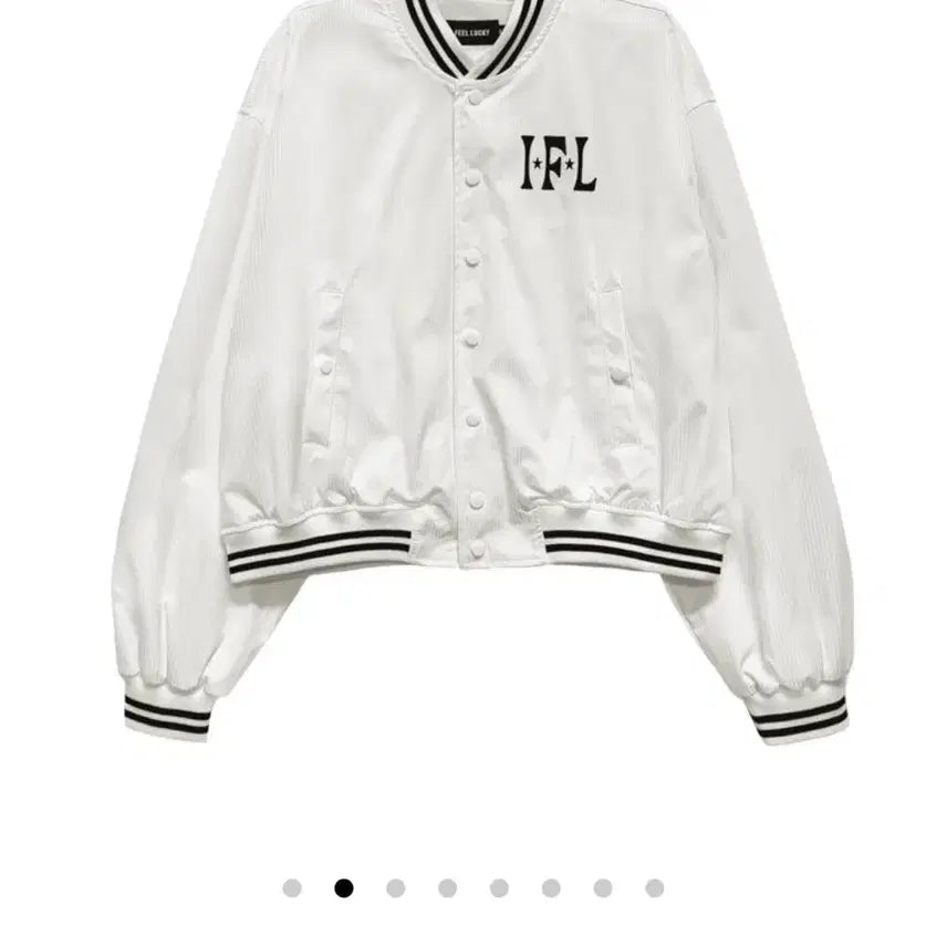[BUNJANG] ifeellucky Stadium Jacket White / (M) ifeellucky 아이필럭키 스타디움 자켓 화이트
