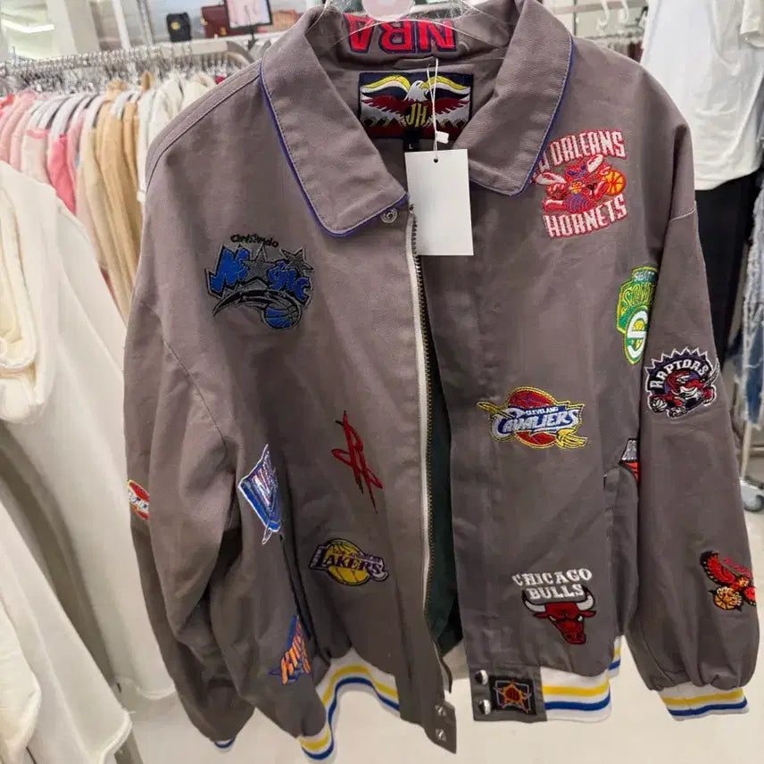 [BUNJANG] NBA Official Patch Jacket / NBA 와펜 자켓