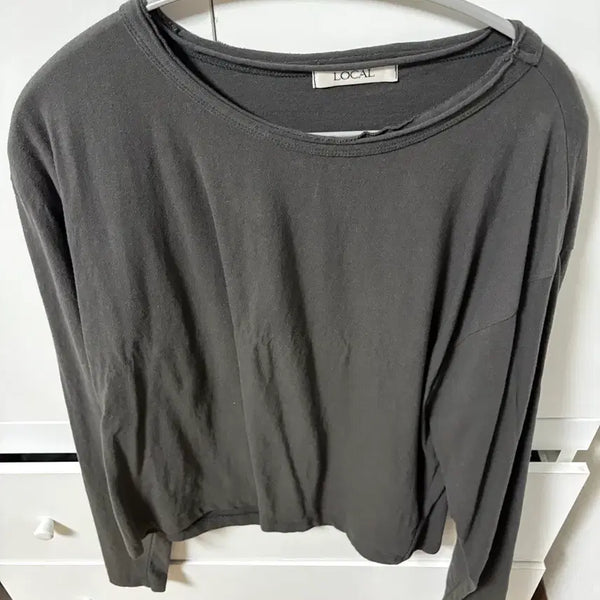 [BUNJANG] Cropped Long Sleeve Shirt / 크롭 롱슬리브