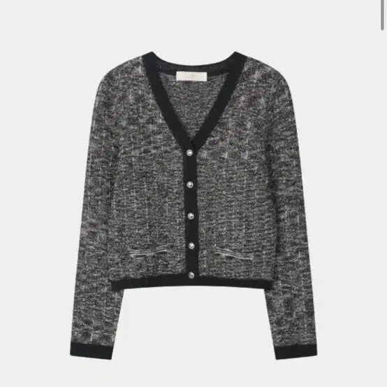 [BUNJANG] YOUSOP Classic Tweed Cardigan Black / 유솝 클래식 트위드 가디건 블랙