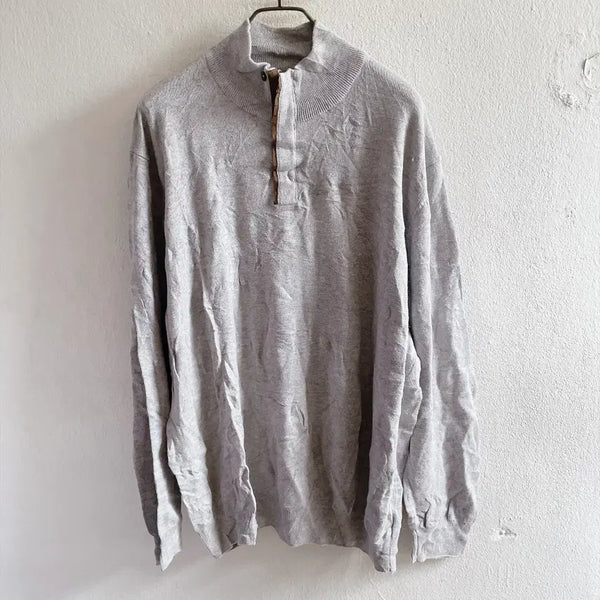 [BUNJANG] Woolworths Men's Half-Zip Knit Sweater (Size 110) / 남성110) 울워스 반집업 니트