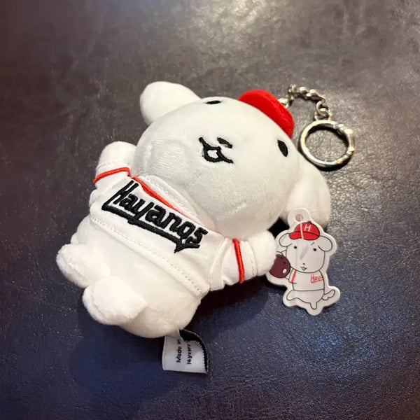 [BUNJANG] Ganadi Hayi Baseball Doll Keyring / (미사용) 가나디 하양이 야구 인형 키링