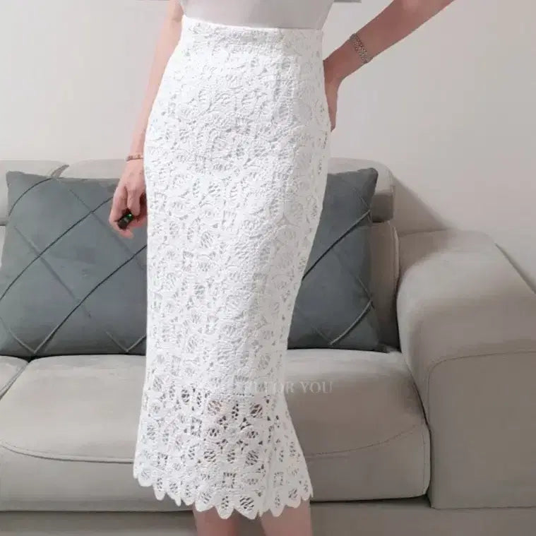 [BUNJANG] Knit High-Waisted Midi Skirt / 수입의류 뜨개 하이웨스트 미디스커트