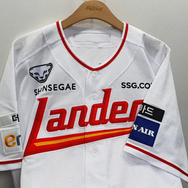 [BUNJANG] SSG Landers Elias Baseball Jersey Size 110 / (실착추정) SSG랜더스 엘리아스 유니폼 110정도 (가로63 세로91