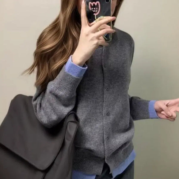 [BUNJANG] One-Piece Layered Cardigan / 일체형 레이어드 가디건