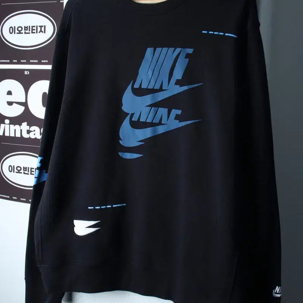 [BUNJANG] Nike Multi-Swoosh Sweatshirt Black (2XL) / (2XL) 나이키 맨투맨 티셔츠 빅사이즈 멀티스우시 블랙-H38036