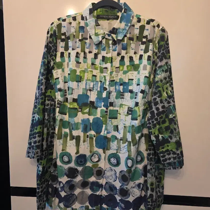[BUNJANG] Marina Rinaldi Patterned Shirt / 마리나 린날디 패턴 셔츠