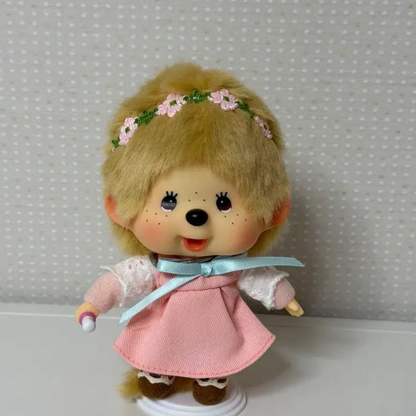 [BUNJANG] Flower Big Head Monchhichi Doll / 꽃 대두 몬치치