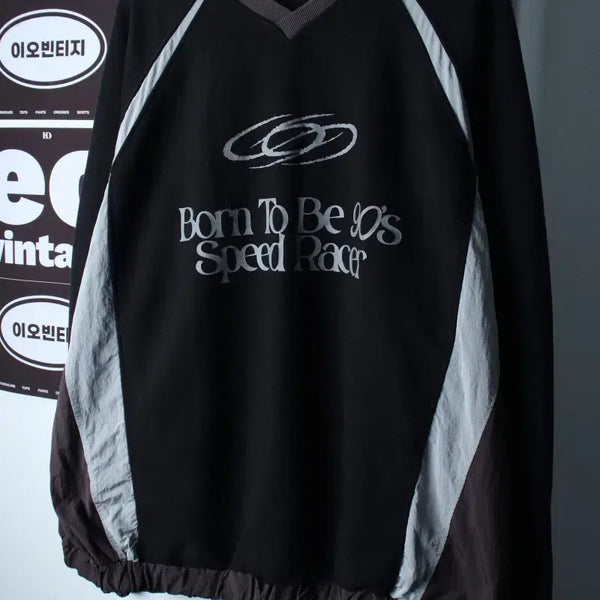 [BUNJANG] Studio Oversized Raglan Sweatshirt / (F) 스튜디오 맨투맨 티셔츠 오버핏 나그랑 블록코어 스트릿-H38054