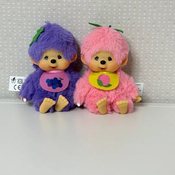 [BUNJANG] Monchhichi Grape & Peach Flavor Keychain Bundle Set / 포도, 복숭아 몬치치 키링