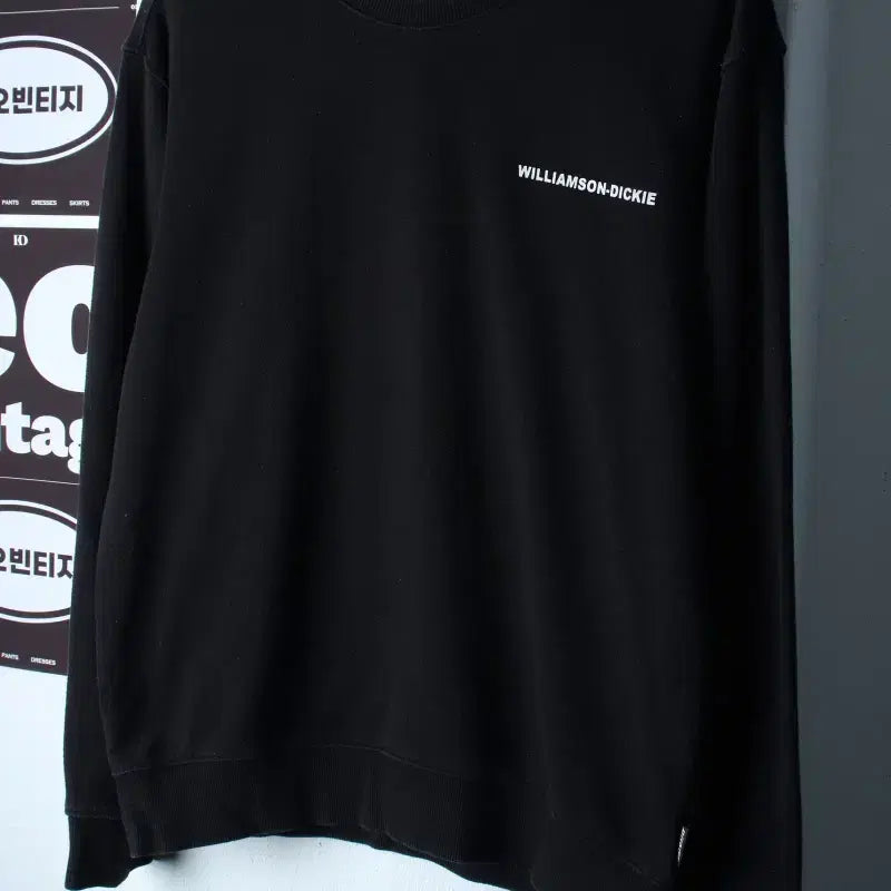 [BUNJANG] Dickies Lettering Sweatshirt Black Old School / (S) 디키즈 맨투맨 티셔츠 레터링 블랙 올드스쿨-H38055