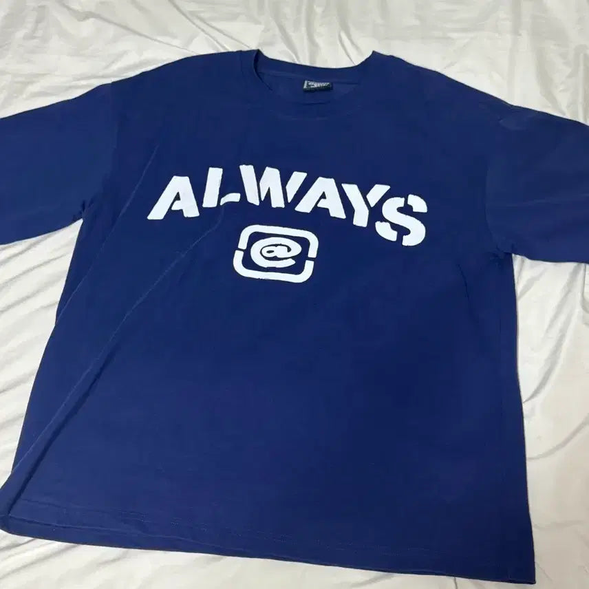 [BUNJANG] ADWYSD Stencil T-Shirt Navy [L] / ADWYSD 스텐실 티셔츠 네이비 [L]