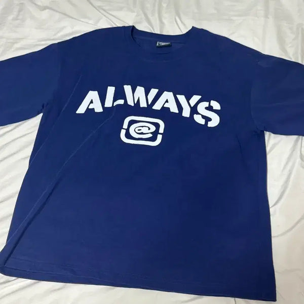 [BUNJANG] ADWYSD Stencil T-Shirt Navy [L] / ADWYSD 스텐실 티셔츠 네이비 [L]