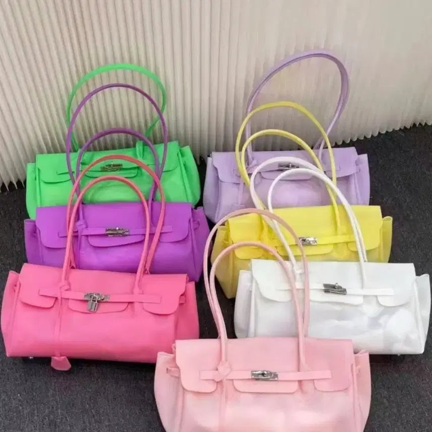 [BUNJANG] Zigzag Jelly Perkin Bag Purple / 지그재그 젤리 퍼킨백 (젤리백) 퍼플(자주) 컬러