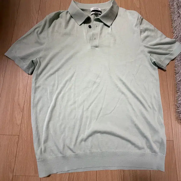 [BUNJANG] COS Slim Fit Silk Polo Knit Mint / COS 실크 폴로니트 민트색