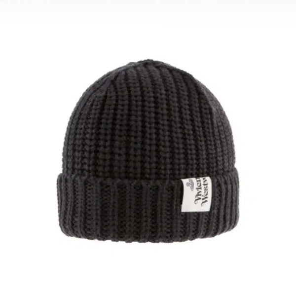 [BUNJANG] Vivienne Westwood Logo Patch Beanie / 비비안 웨스트우드 로고 패치 비니