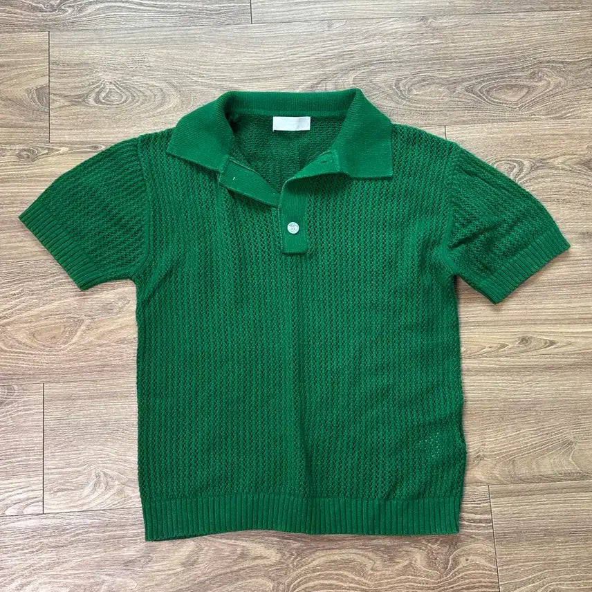 [BUNJANG] Minav Punching Knit Green M / 미나브 펀칭 니트 그린 M