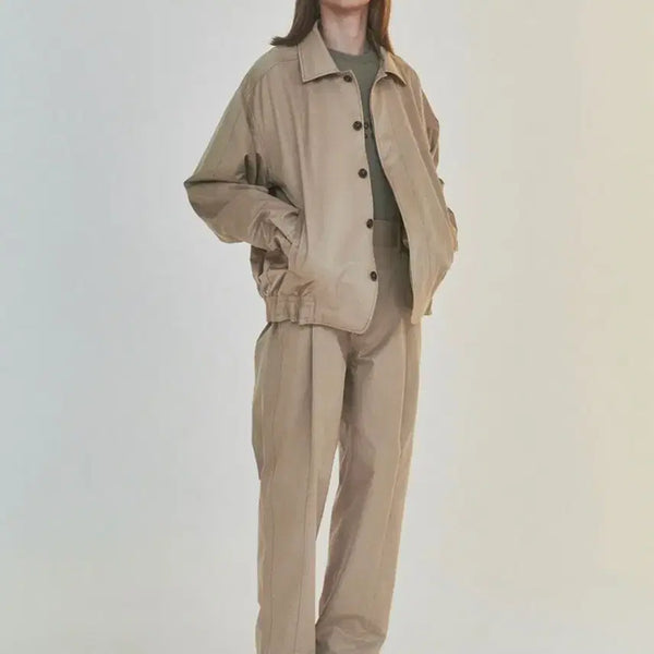 [BUNJANG] Now & Tomorrow Beige Blouson Jacket Set-up / 베이지 자켓 셋업