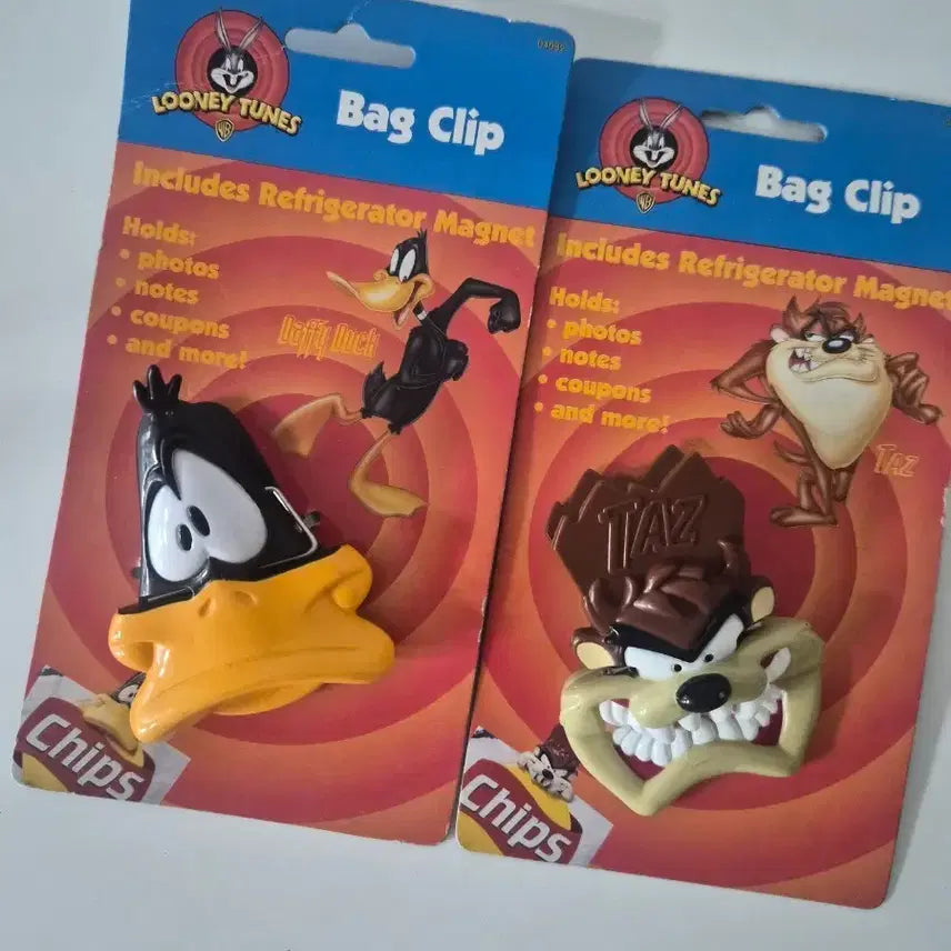 [BUNJANG] Looney Tunes Duffy Duck & Taz Devil Back Clip Set / 루니툰 더피덕 테즈 백클립세트