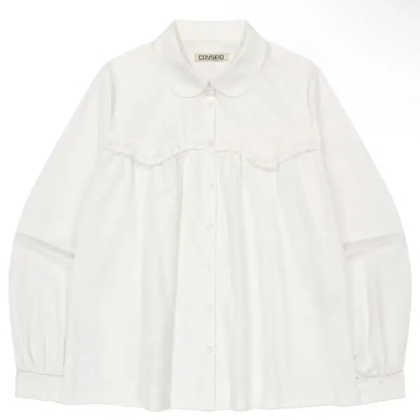 [BUNJANG] KOSEIO Rough Cut Frill Shirt / 코이세이오 러프컷 프릴 셔츠