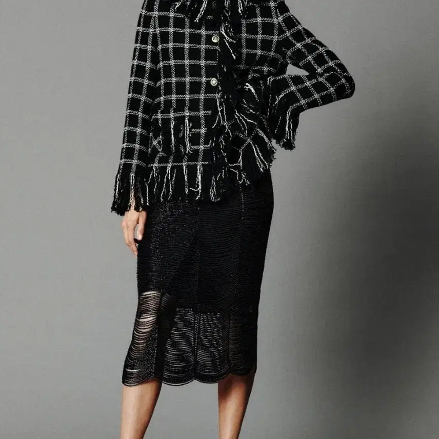 [BUNJANG] ZARA Tweed Jacket / ZARA 샤넬맛 트위드 자켓 S 새거