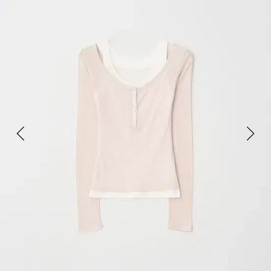 [BUNJANG] Liz Baby Button Layered T-Shirt / 리즈 Baby button layered tee