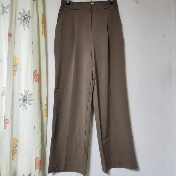 [BUNJANG] PLYMODEL Wide Slacks Pants (Brown, M) / PLYMODEL. 와이드 슬랙스  바지M