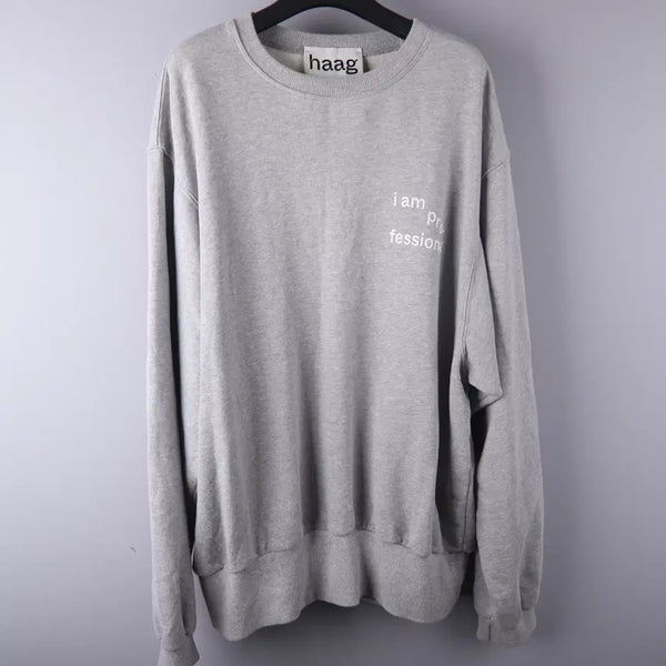 [BUNJANG] Haag Grey Sweatshirt / 헤이그(haag) 그레이 스웨트셔츠(맨투맨) 5456