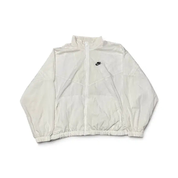 [BUNJANG] Nike White Nylon Oversized Windbreaker Jacket / 나이키 화이트 나일론 오버핏 바람막이 자켓