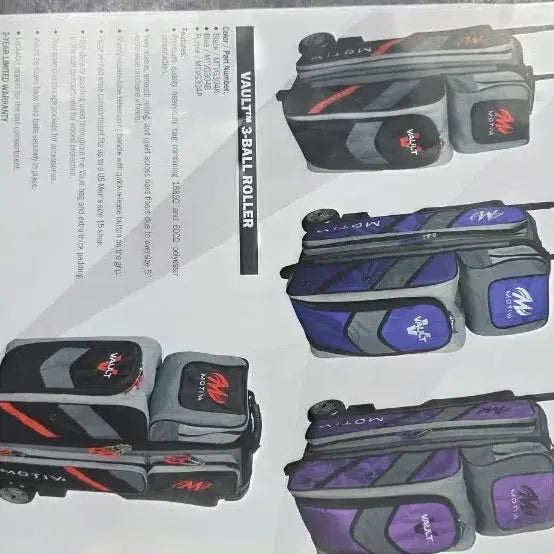 [BUNJANG] Motiv Vault 3-Ball Roller Bowling Bag / 모티브 볼링백 VAULT 3볼 롤러백 새상품