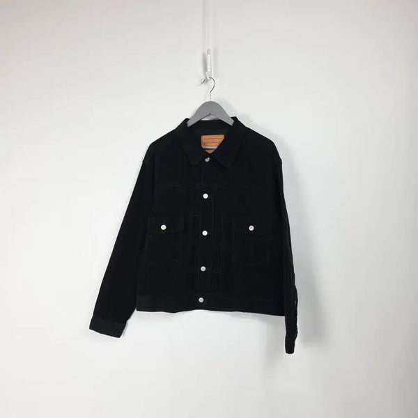 [BUNJANG] Our Standing Black Corduroy Denim Jacket / 아워스탠딩 블랙 코듀로이 데님 자켓 남 100. 260831