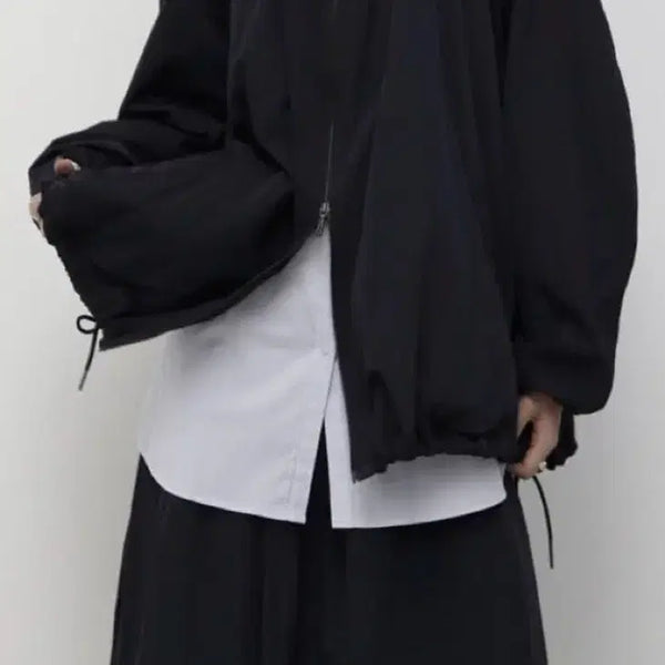 [BUNJANG] Triming Bird Oversized Slit Windbreaker / 트리밍버드 오버핏 슬릿 바람막이
