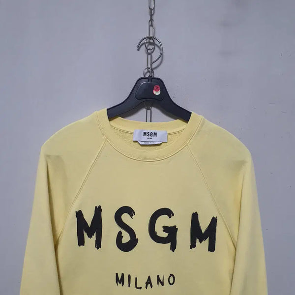[BUNJANG] MSGM Women's Sweatshirt Yellow Size S / 1517) MSGM 여성 맨투맨 S