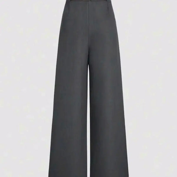 [BUNJANG] Wide Leg Pants with Belt / 와이드 레그 팬츠  벨트 포함