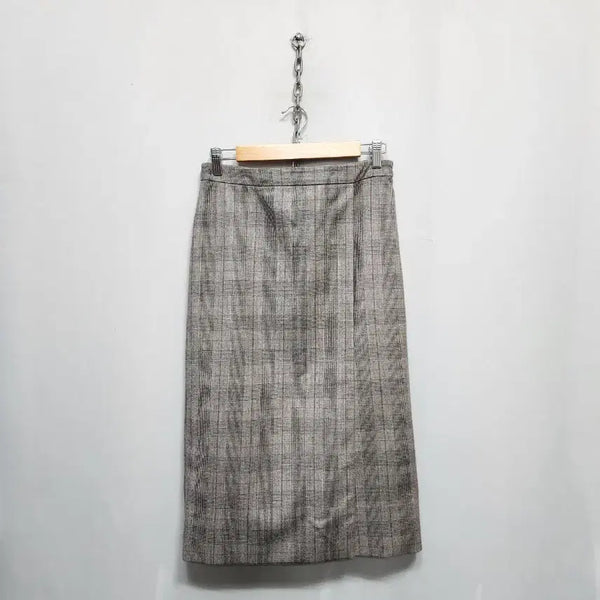 [BUNJANG] MOE Check Pattern Long Skirt / MOE 체크 패턴 롱 스커트