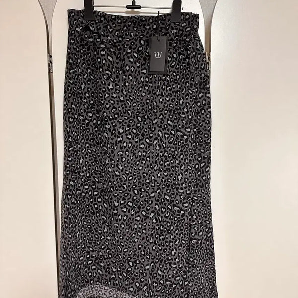[BUNJANG] Vera Wang Leopard Print Maxi Skirt / 베라왕 레오파드 스커트 55 새옷