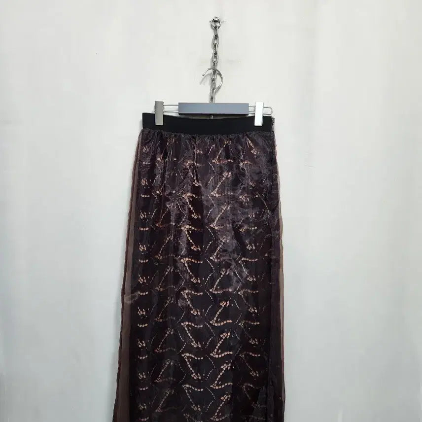 [BUNJANG] Lanvin See-through Pattern Long Skirt / 랑방 시스루 패턴 롱 스커트