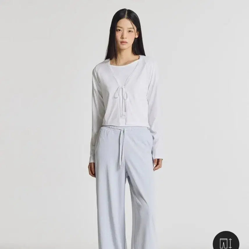[BUNJANG] New Balance Essential Ribbed Wide Pants / 뉴발란스 에센셜 골지 와이드팬츠
