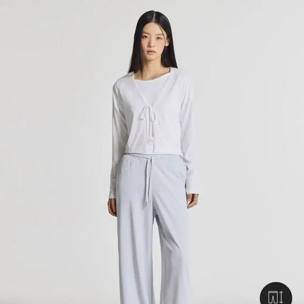 [BUNJANG] New Balance Essential Ribbed Wide Pants / 뉴발란스 에센셜 골지 와이드팬츠