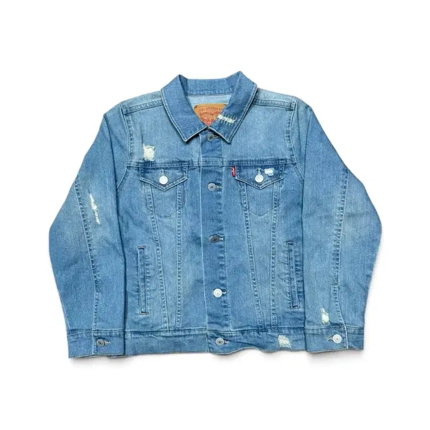 [BUNJANG] Levi's Women's Denim Jacket Distressed Wash / 리바이스 여성 청자켓 데미지 워싱