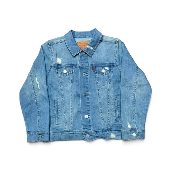 [BUNJANG] Levi's Women's Denim Jacket Distressed Wash / 리바이스 여성 청자켓 데미지 워싱