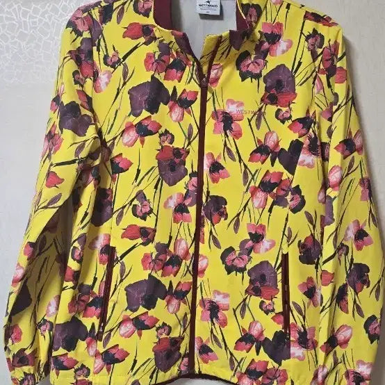 [BUNJANG] NOTICAS Flower Pattern Zip-Up Jacket Yellow / 노티케이스 꽃무늬 집업 자켓 옐로우