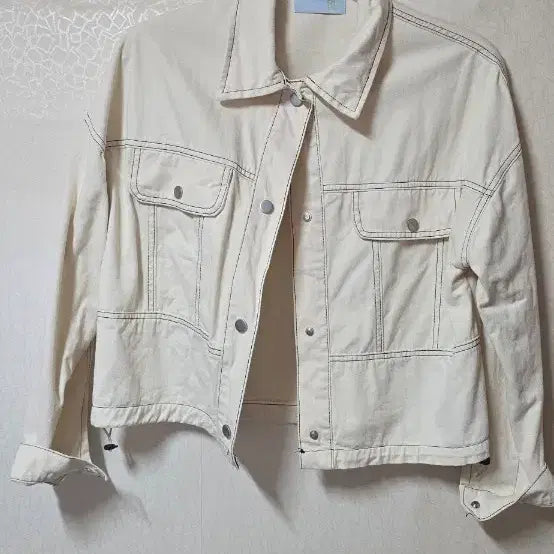 [BUNJANG] Basic Denim Jacket Beige / 데님 자켓 베이지