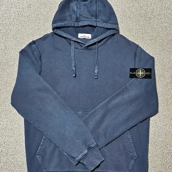 [BUNJANG] Stone Island Patch Hoodie Dark Blue L / [L 사이즈] 스톤아일랜드 와펜 후드티 다크블루