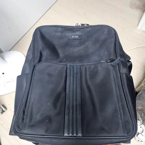 [BUNJANG] Samsonite Hartmann Cowhide Leather Black Backpack / 샘소나이트 하트만 소가죽 블랙 백팩