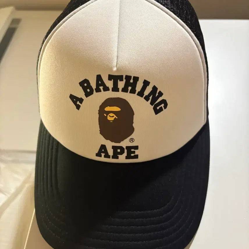 [BUNJANG] AAPE By A Bathing Ape Trucker Cap Black White / 베이프 AAPE 트러커캡 블랙 화이트