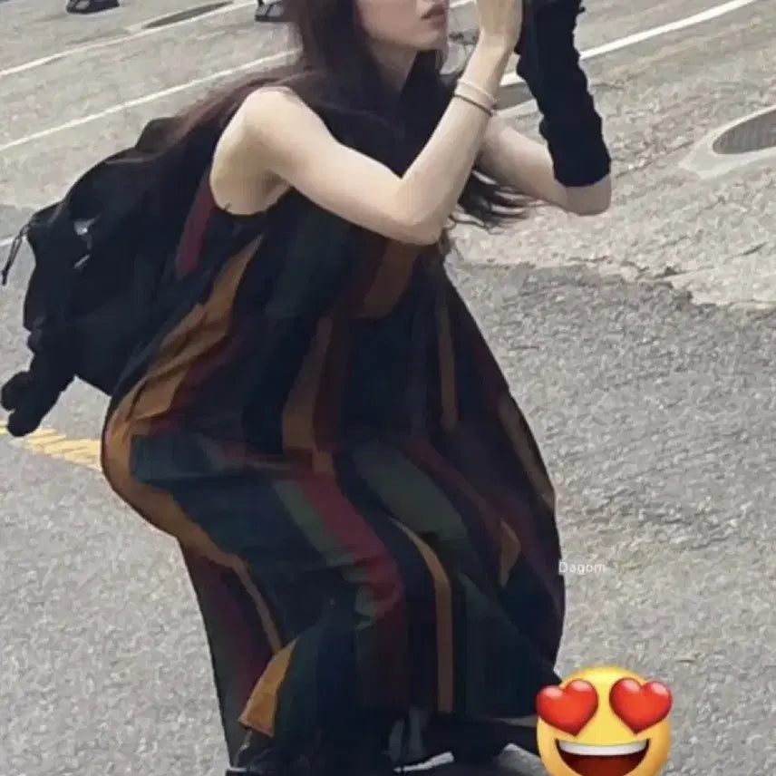 [BUNJANG] Avely Han So Hee Stripe Pattern Long Dress / 에이블리 한소희 원피스 여름 옷장 정리
