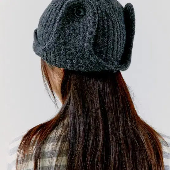 [BUNJANG] Ophish Two-Way Earflip Beanie Charcoal / 오피쉬 투웨이 이어플립 비니 챠콜