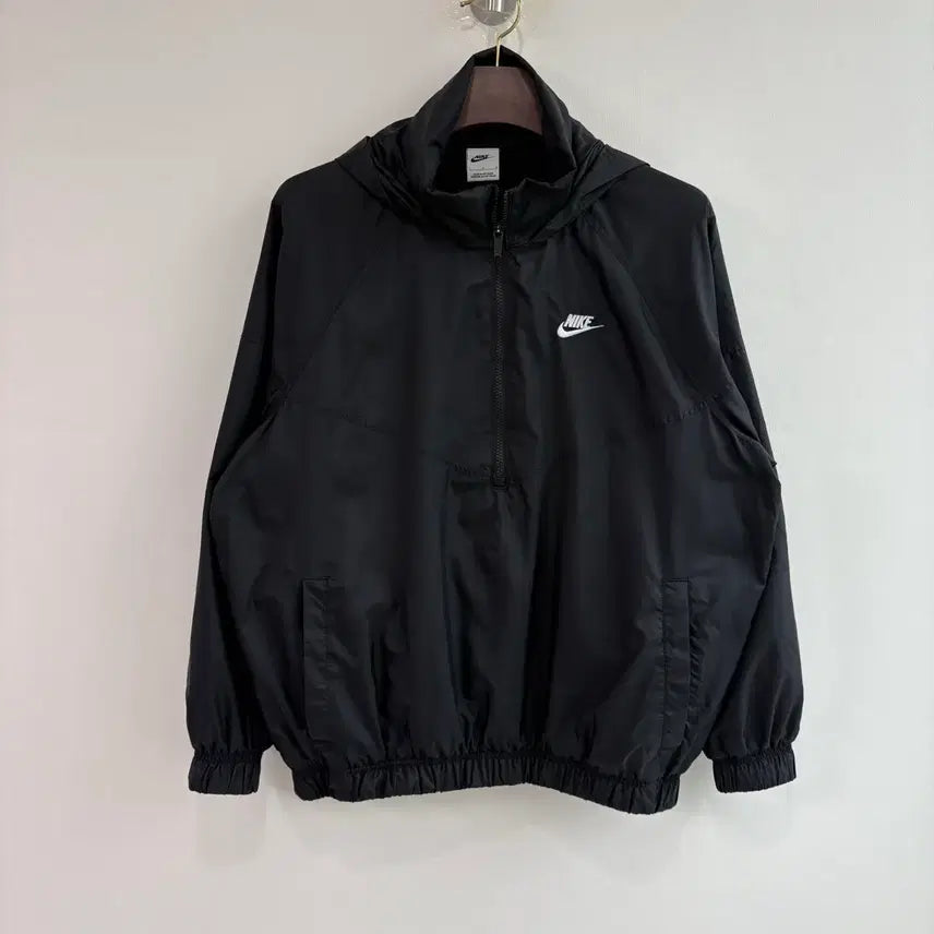 [BUNJANG] Nike NSW Windrunner Unlined Woven Anorak Jacket Black / 나이키 NSW 윈드러너 언라인드 우븐 아노락 재킷 블랙(DQ4911-010)