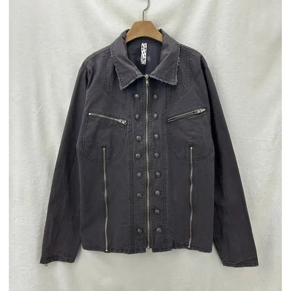 [BUNJANG] AESIR Vintage Punk Napoleon Button Bondage Jacket / [AESIR] 빈티지 펑크 나폴레옹 버튼 본디지 자켓